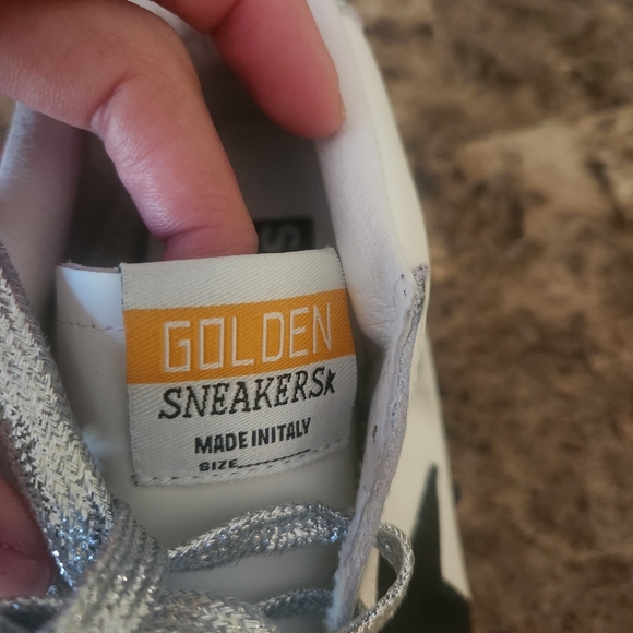 Golden Goose Mid Star Leather Wing-Tip Sneakers Size 37 - Picture 5 of 7
